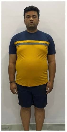 Vikram, a YourTrainer member, before the coaching programme