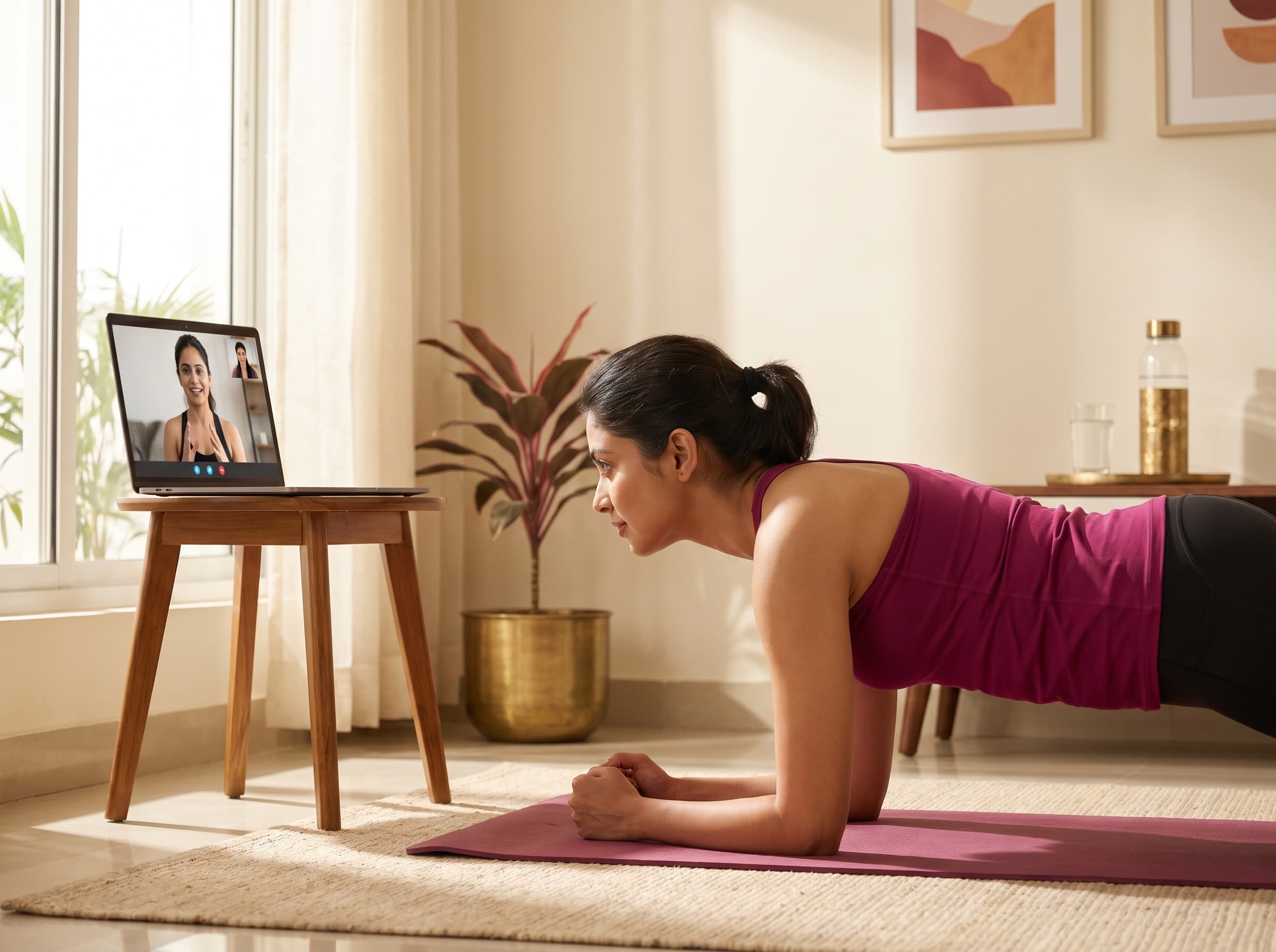 Online personal training session in Kolkata Salt Lake apartment