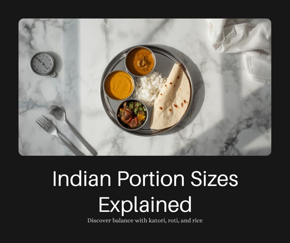 Indian Portion Sizes in Grams & Calories: Katori, Roti, Rice & Dal