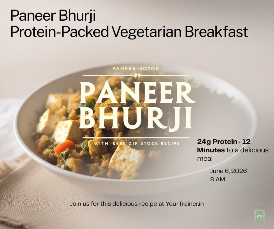 Paneer Bhurji Recipe: 24g Protein Indian Vegetarian Breakfast (12 Minutes)