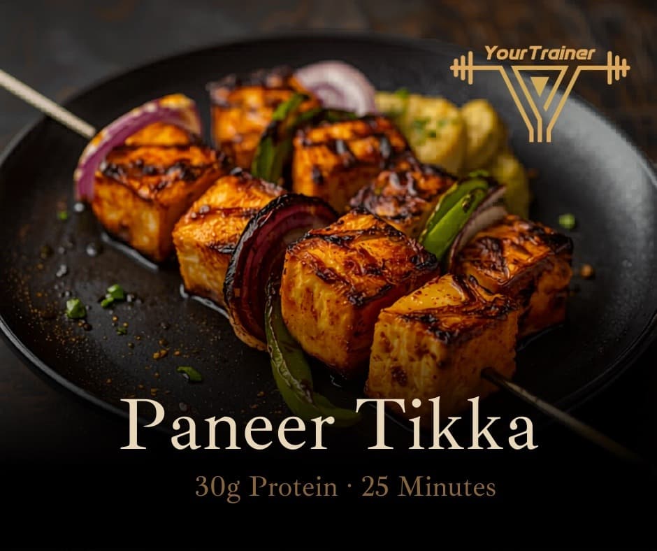 Paneer Tikka Air Fryer Recipe: 30g Protein in 25 Minutes