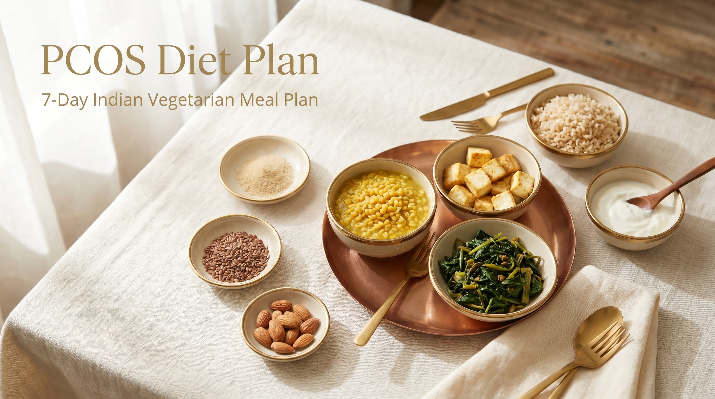 7-Day PCOS Diet Plan for Indian Women (Vegetarian + Egg-Friendly, 2026)