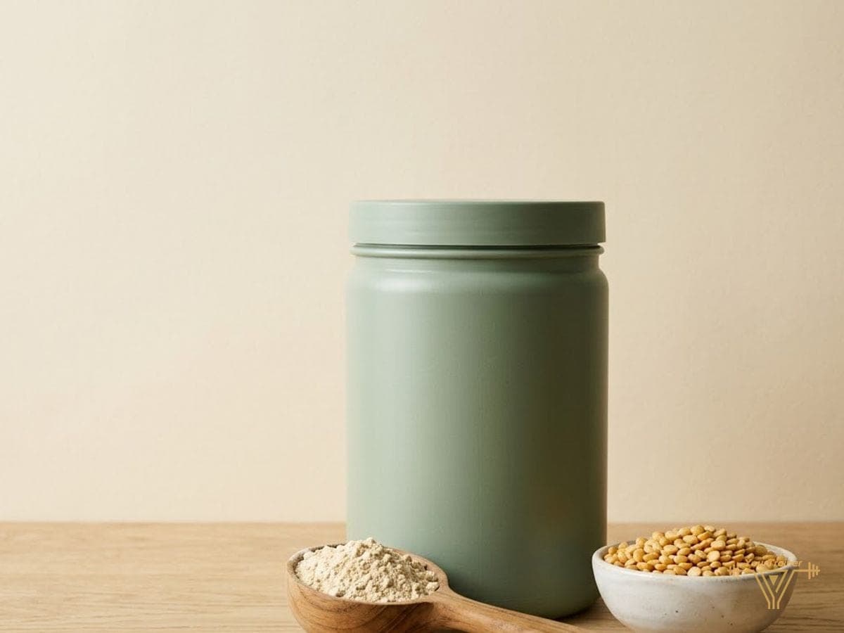 Vegan protein powder, product type illustration