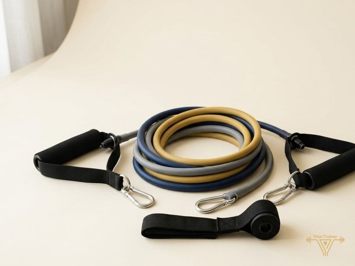 Resistance bands with handles, product type illustration