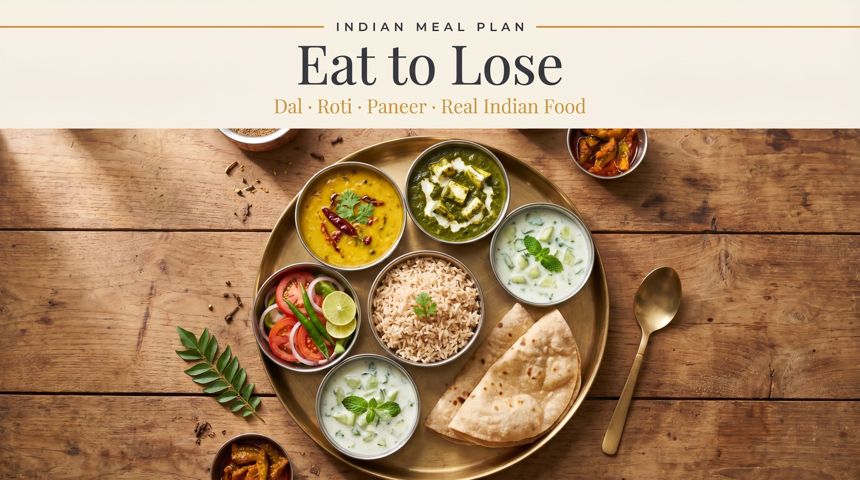 Eat to Lose - Dal, Roti, Paneer · Real Indian Food meal plan