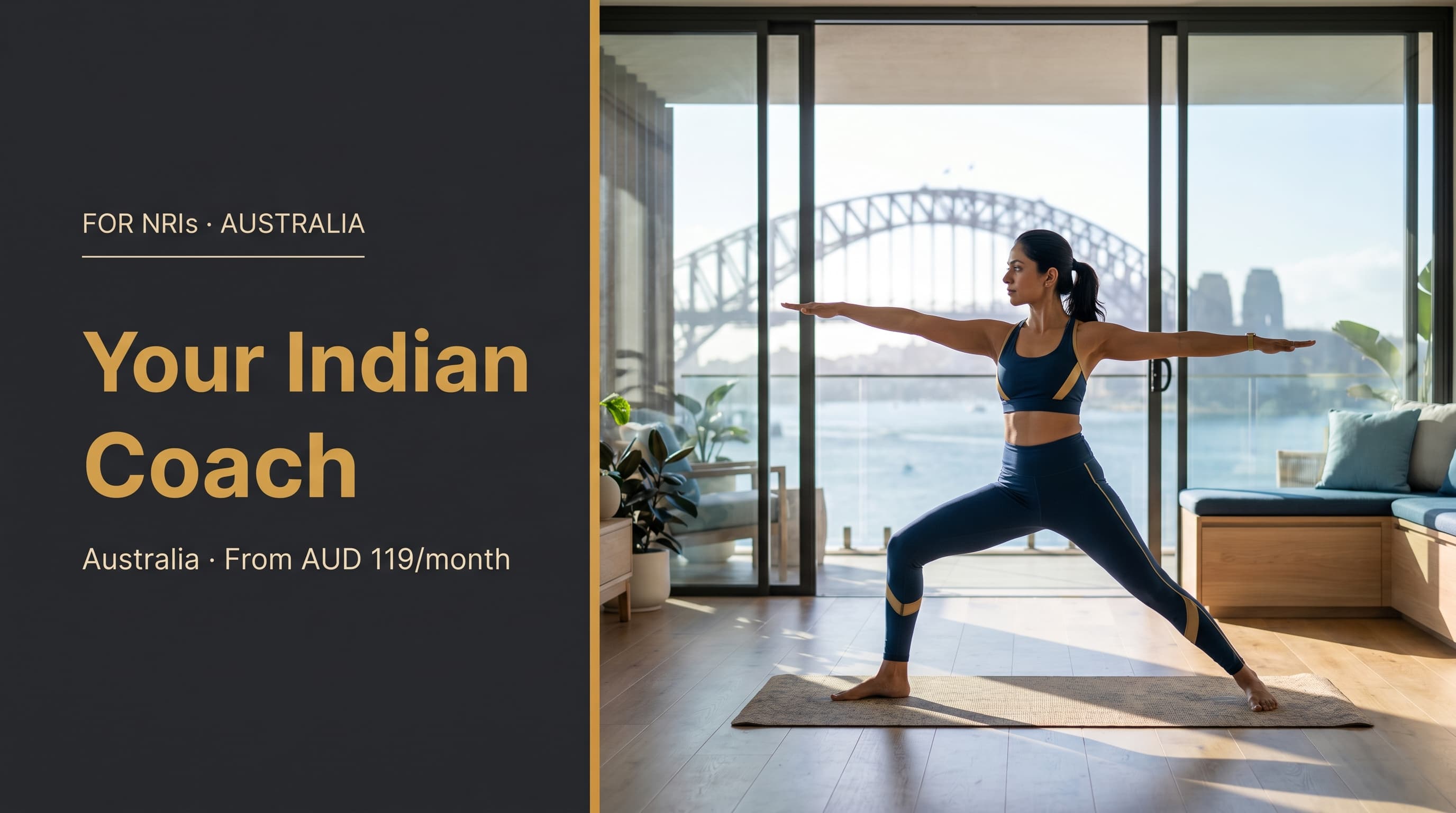 Your Indian Coach for NRIs in Australia · From AUD 119/month
