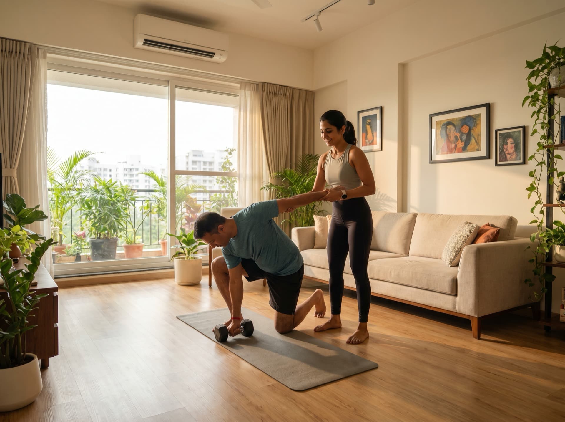 Personal trainer at home in Bangalore - skip the commute, train at your home or apartment gym