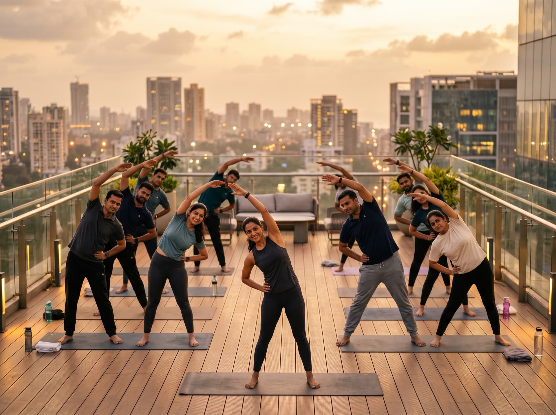 Corporate wellness fitness sessions, on-site group training for Indian company employees