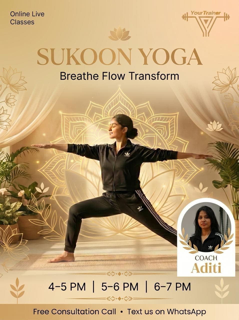 Sukoon Yoga - Live online yoga classes with Coach Aditi